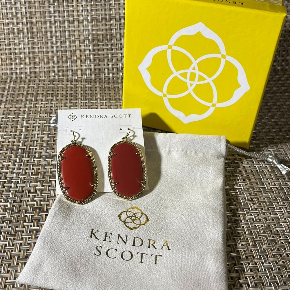 Kendra Scott Retired Danielle Raspberry/Dark Red … - image 5